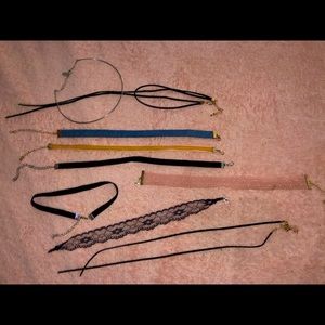 Set of 9 adorable chokers
